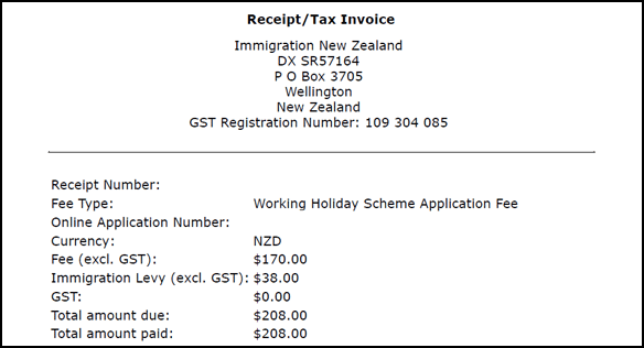 Yeni Zelanda working holiday vize internetten ödeme