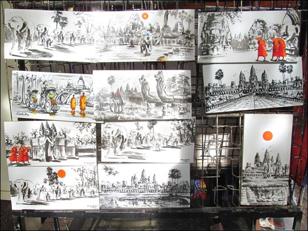 Wat Phnom'da Bir Ressam