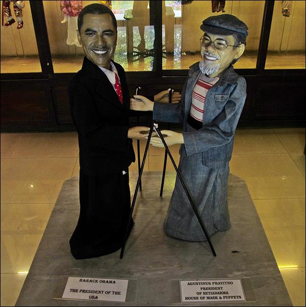Setia Darma House of Masks & Puppets - Barack Obama Puppet & Mask - Ubud, Indonesia