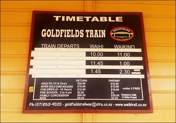 Waihi Goldfields Railways, Yeni Zelanda