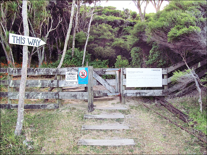 Doğu Burnu Deniz Feneri (East Cape Lighthouse) merdivenleri - Yeni Zelanda'da gezilecek yerler