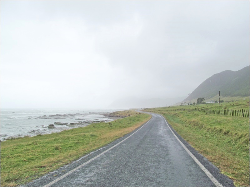 Doğu Burnu Deniz Feneri'ne (East Cape Lighthouse) giden yol - Yeni Zelanda