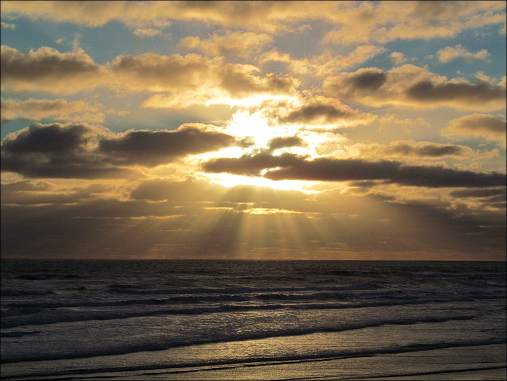 Sunset Pictures - Muriwai Beach -new Zealand