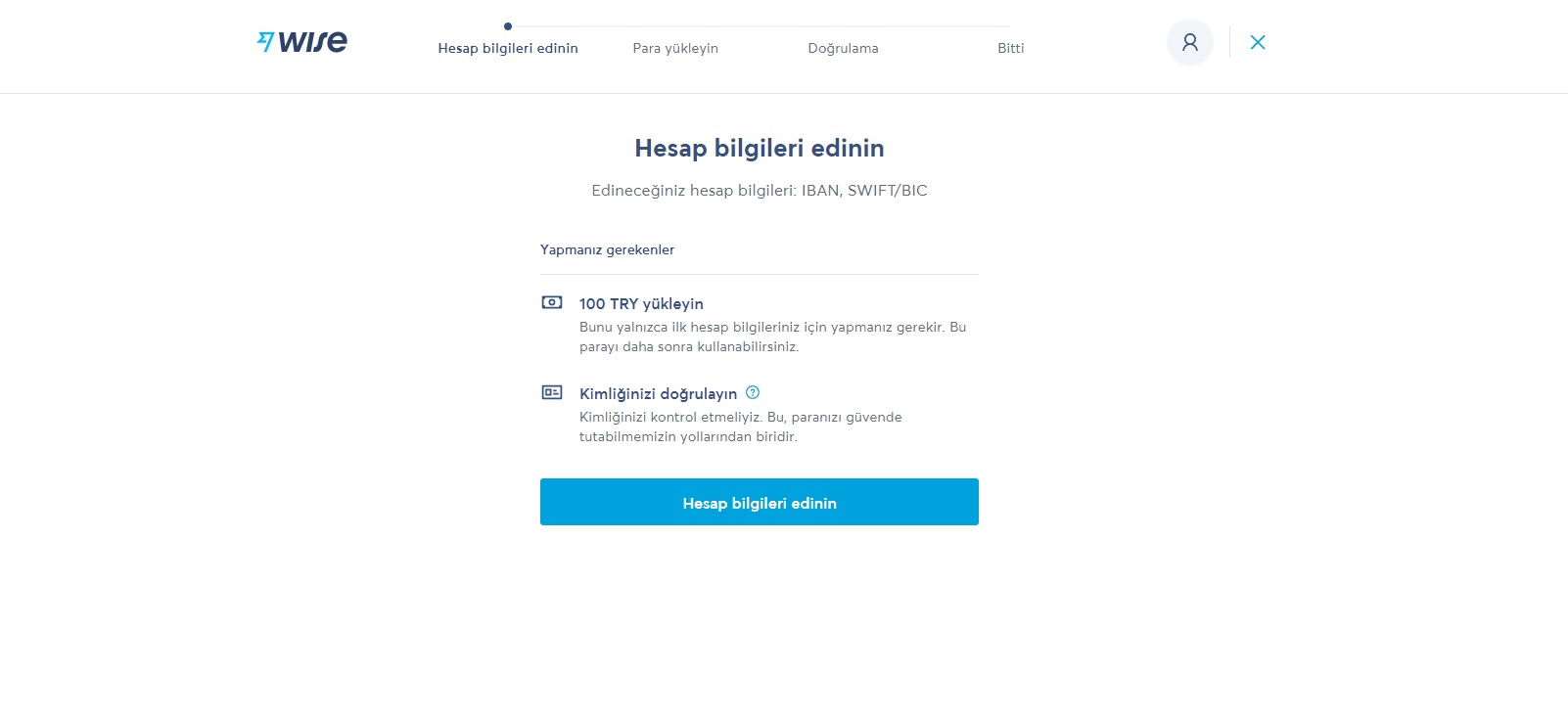 wise hesap bilgileri girme