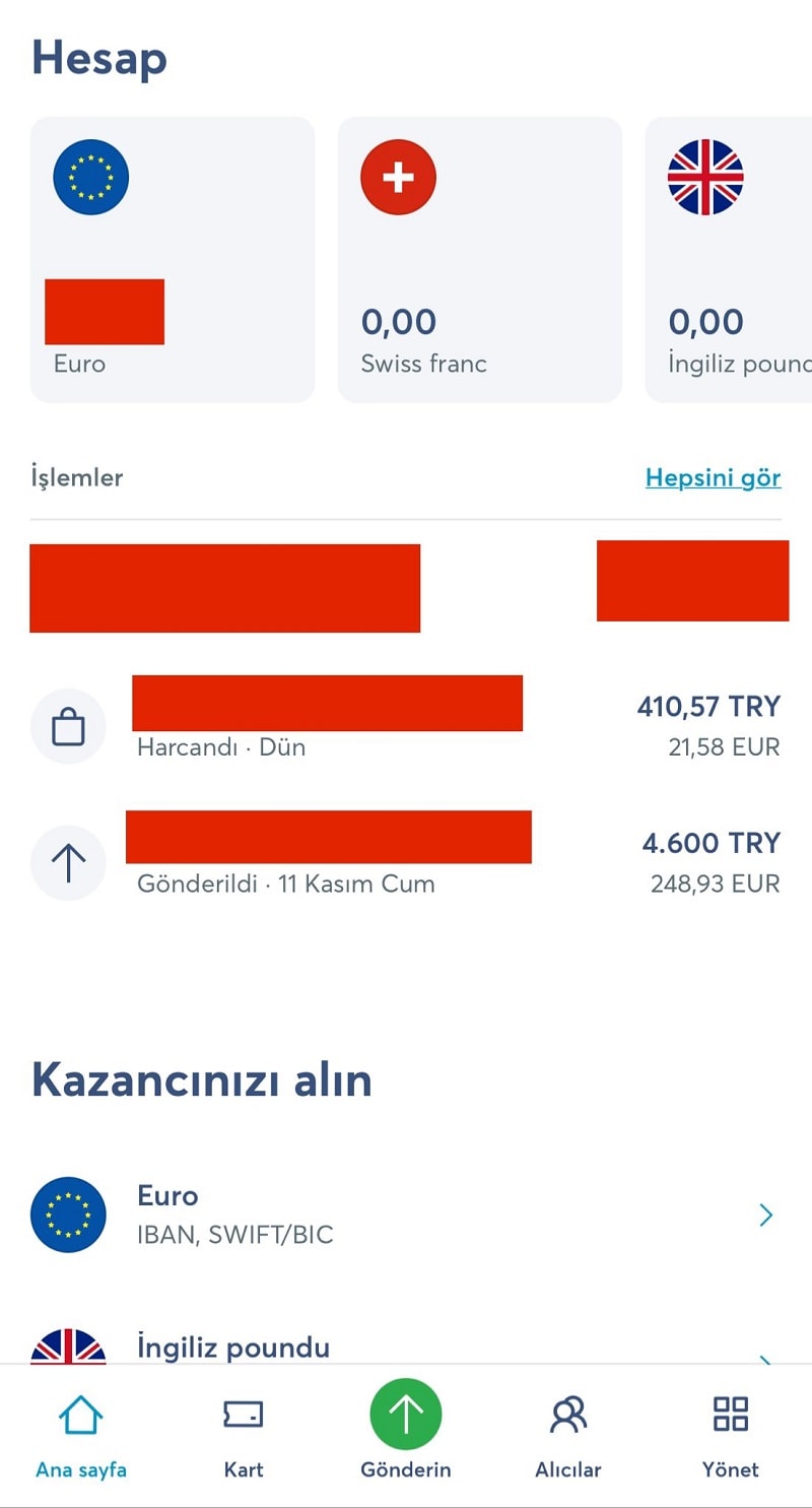 wise para gönderme
